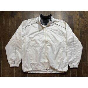 Zorrel Windbreaker Men's Size L‎ Full Zip White Gray
